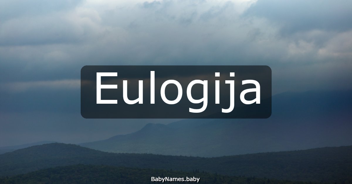 Eulogija