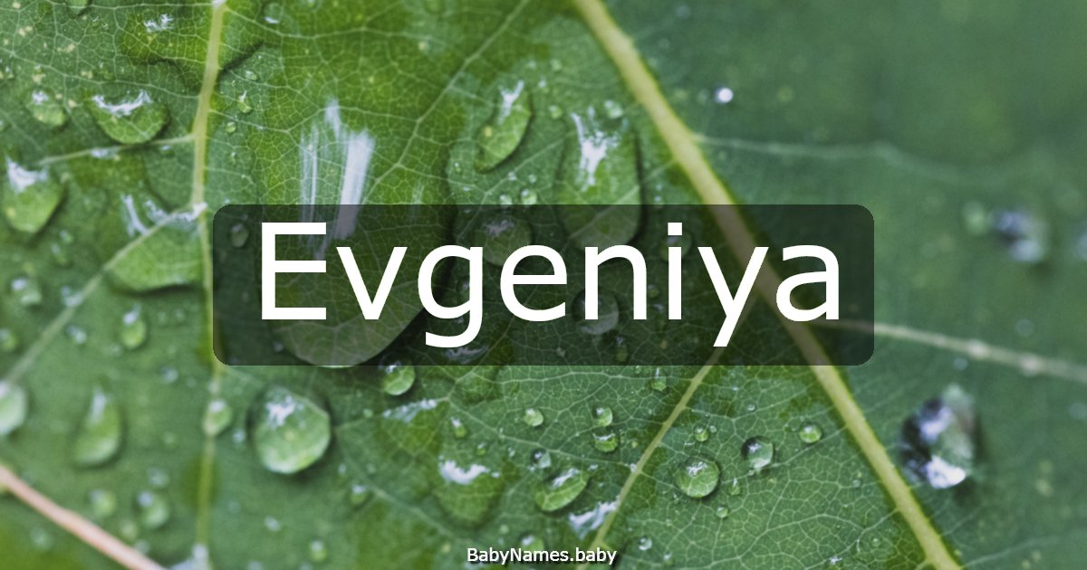 Evgeniya