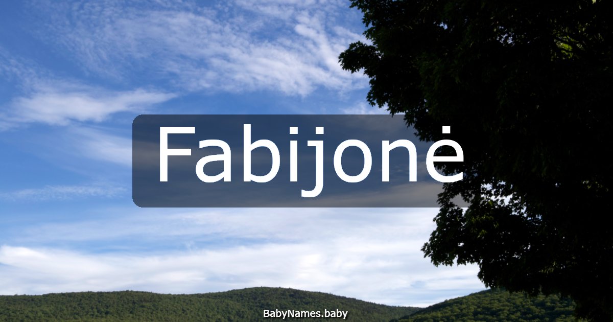 Fabijonė
