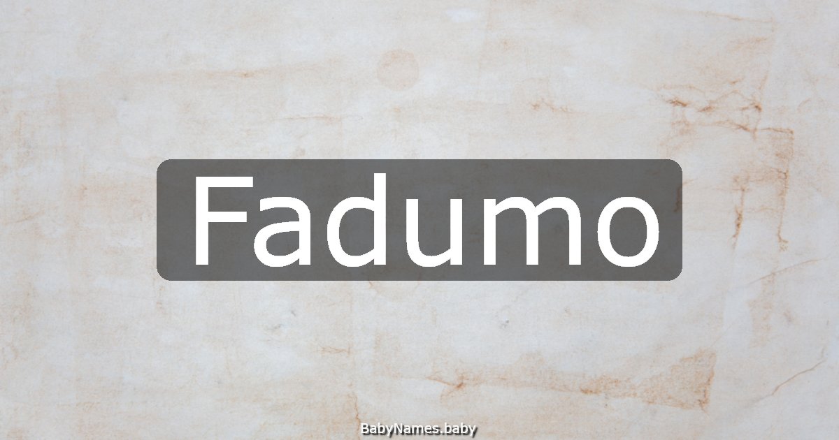Fadumo
