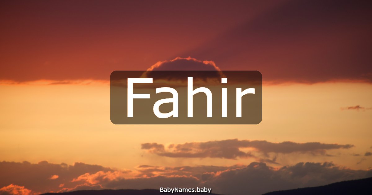 Fahir