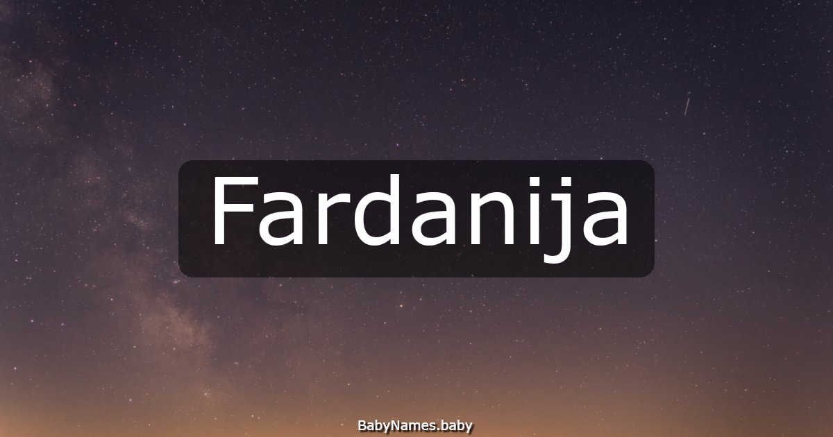 Fardanija