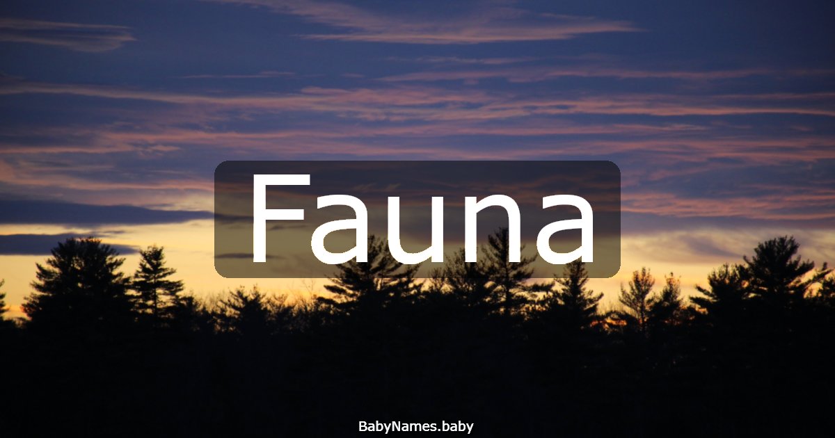 Fauna