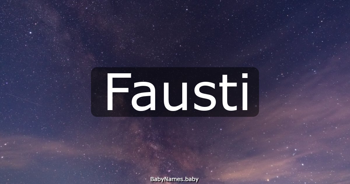 Fausti