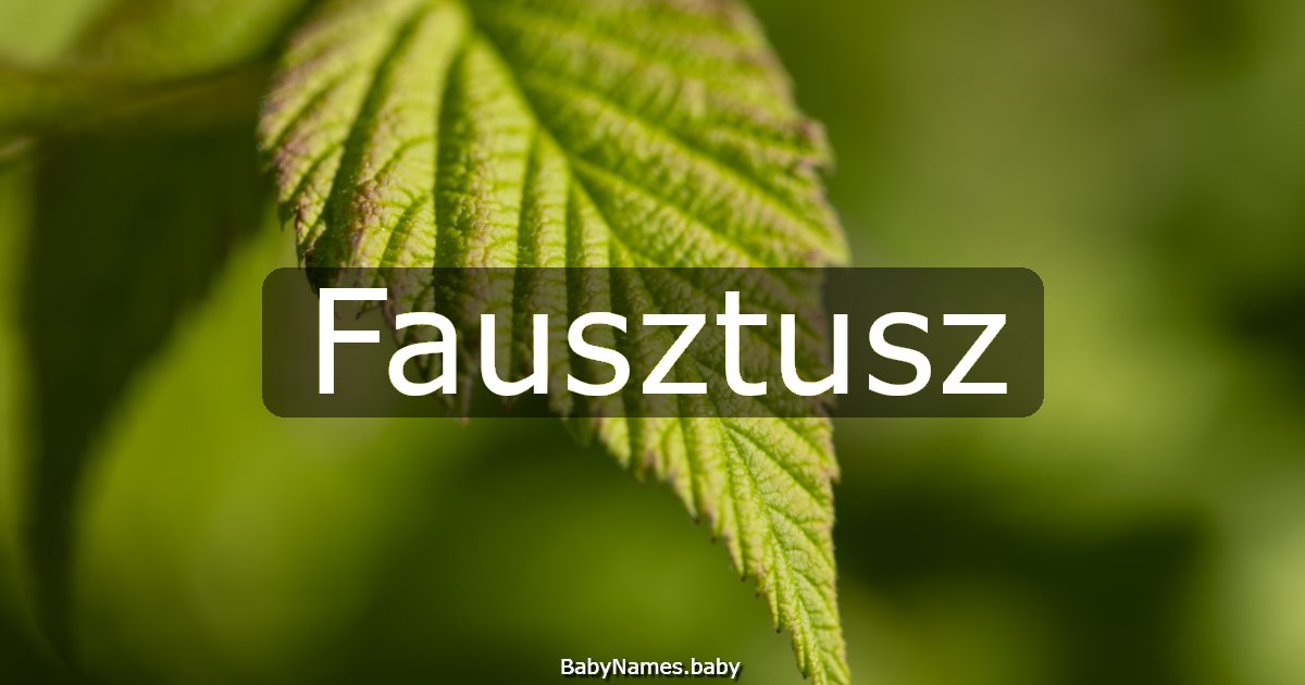 Fausztusz