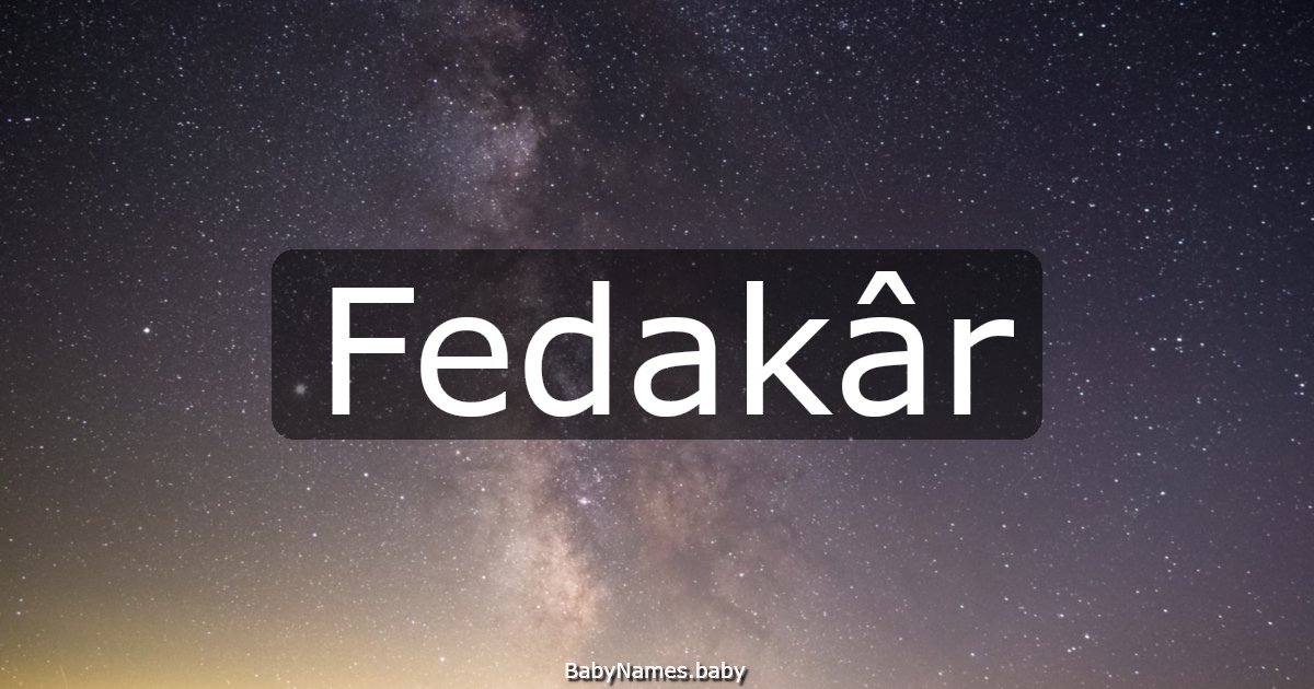 Fedakâr