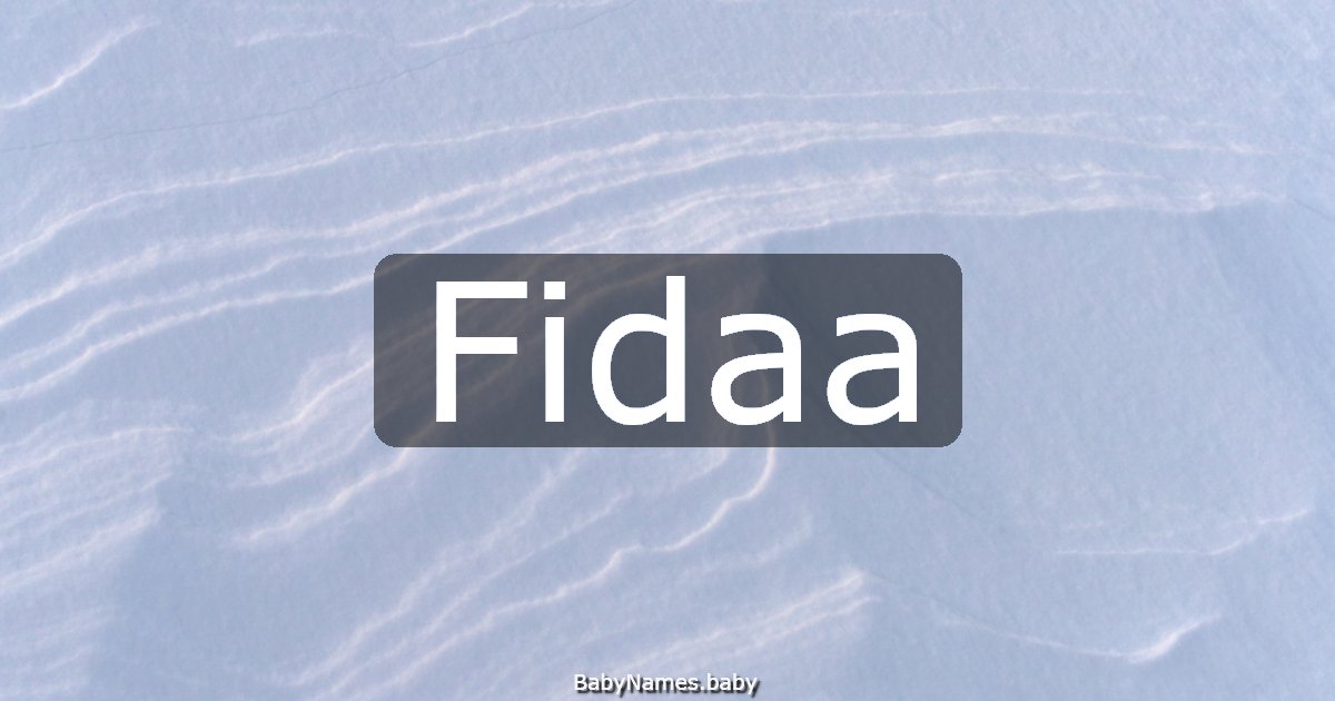 Fidaa