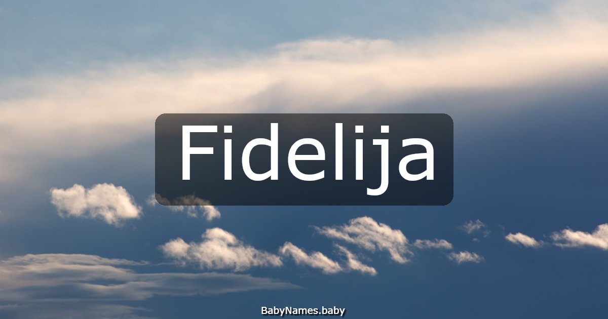 Fidelija