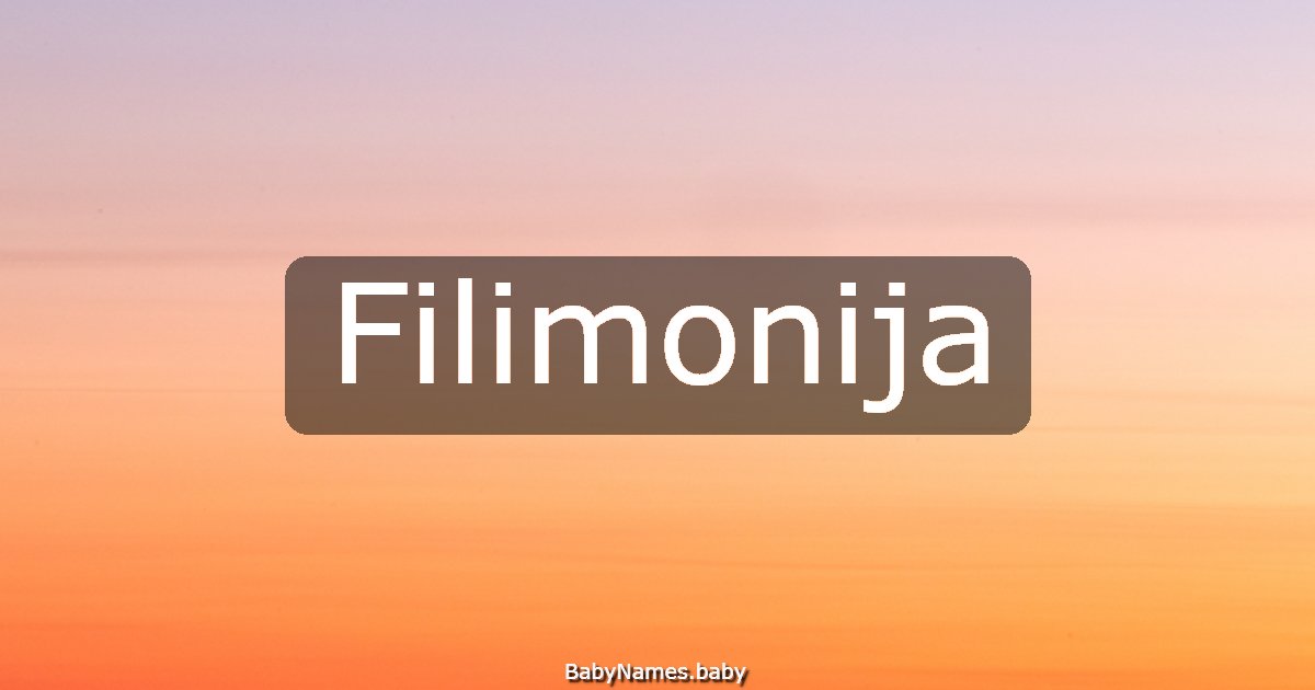 Filimonija