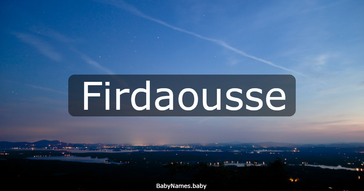 Firdaousse