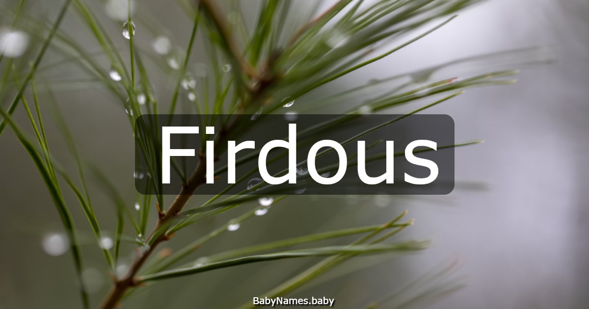 Firdous