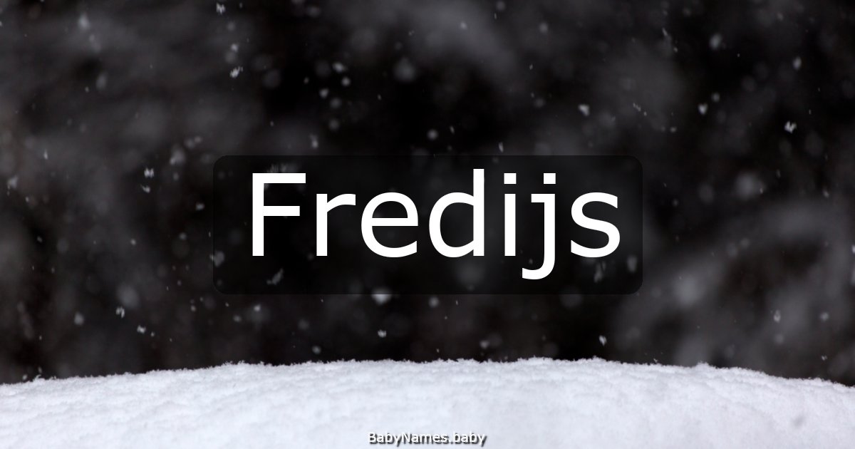 Fredijs