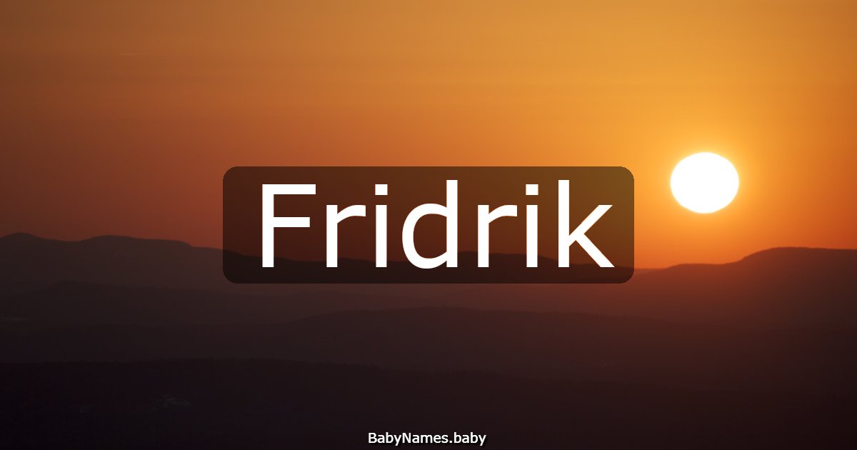 Fridrik