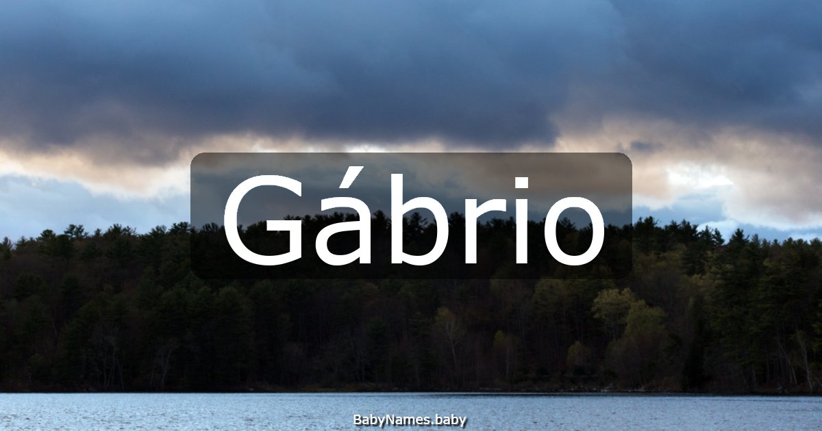 Gábrio