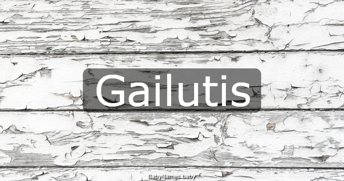 Gailutis