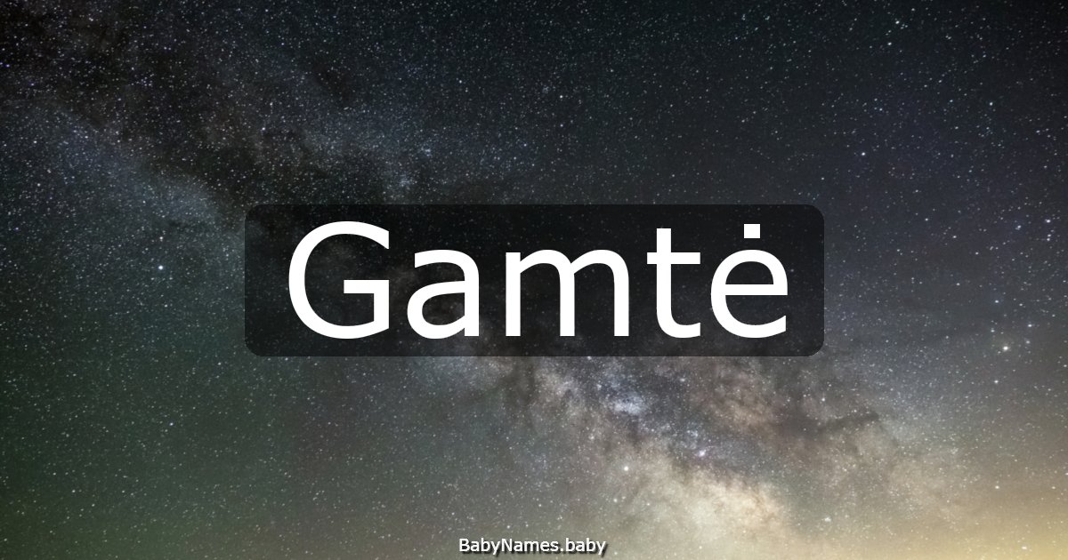 Gamtė
