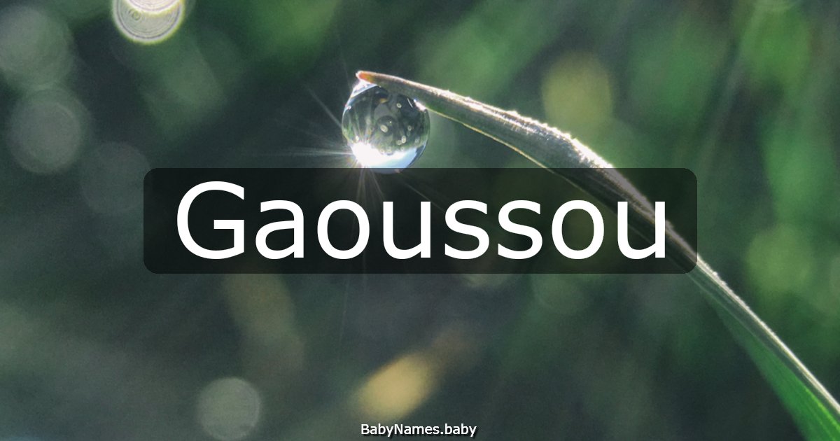 Gaoussou