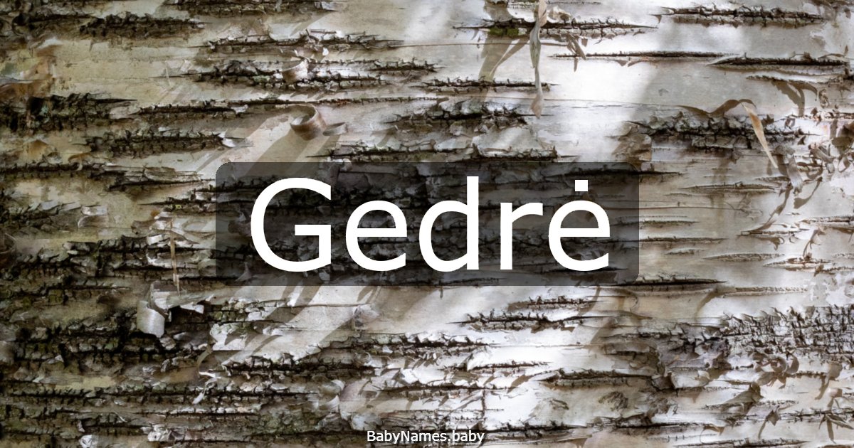 Gedrė