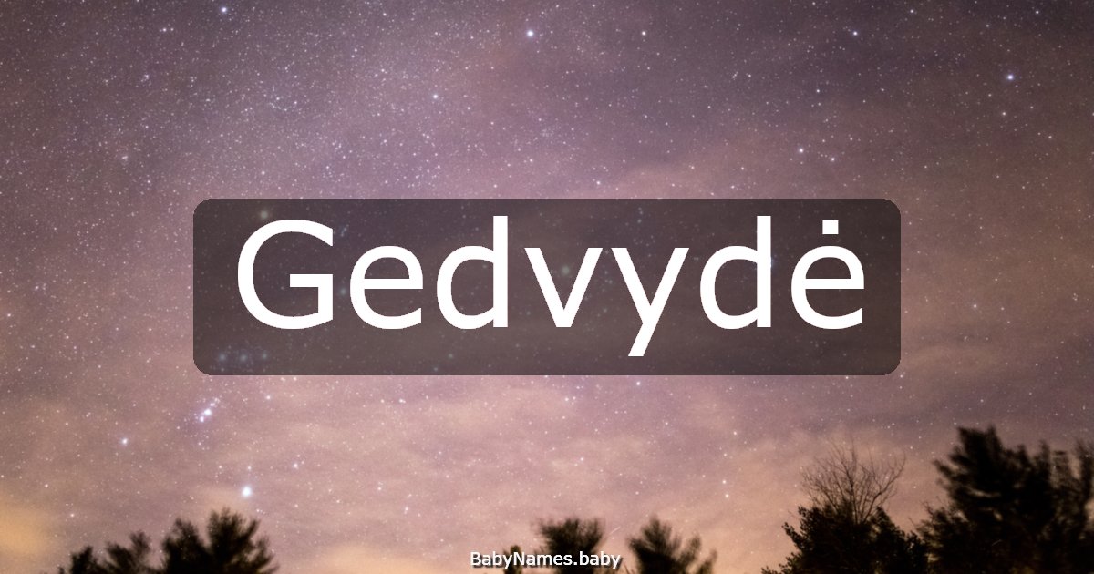Gedvydė