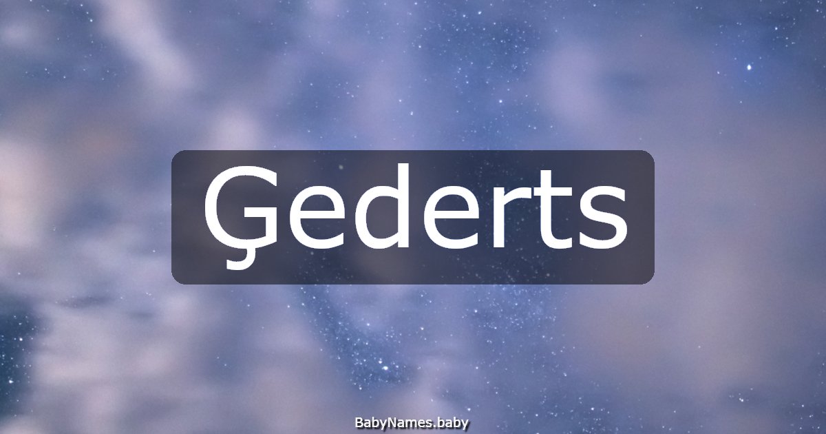 Ģederts