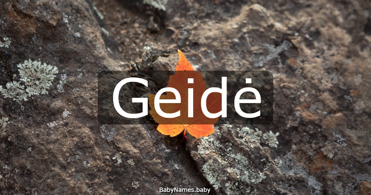Geidė