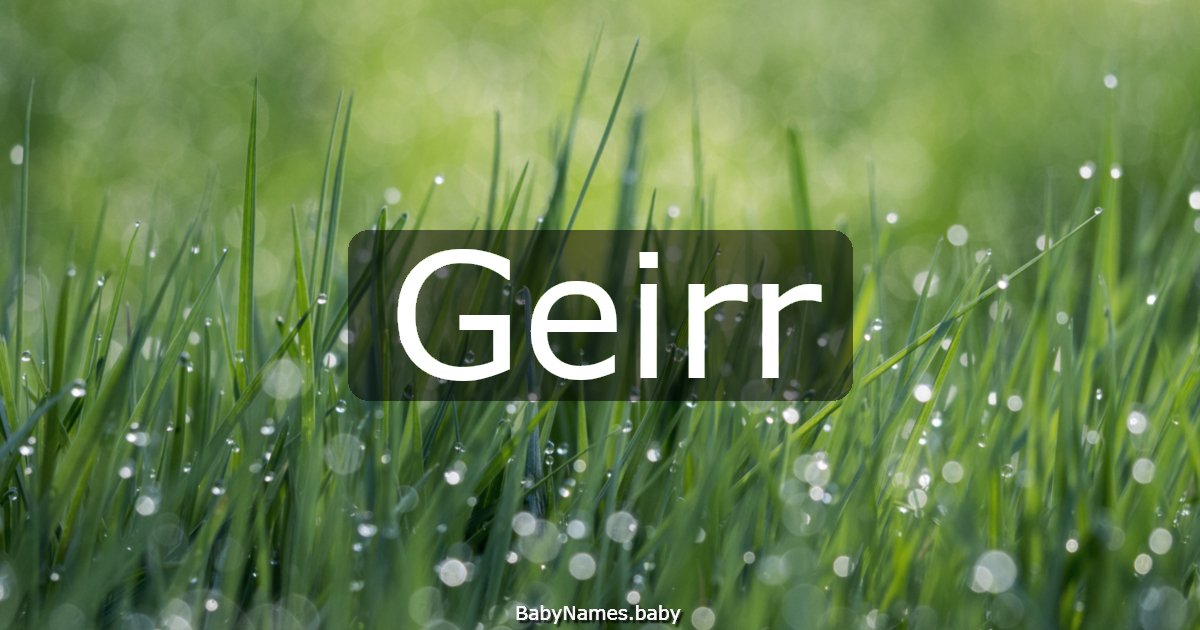 Geirr