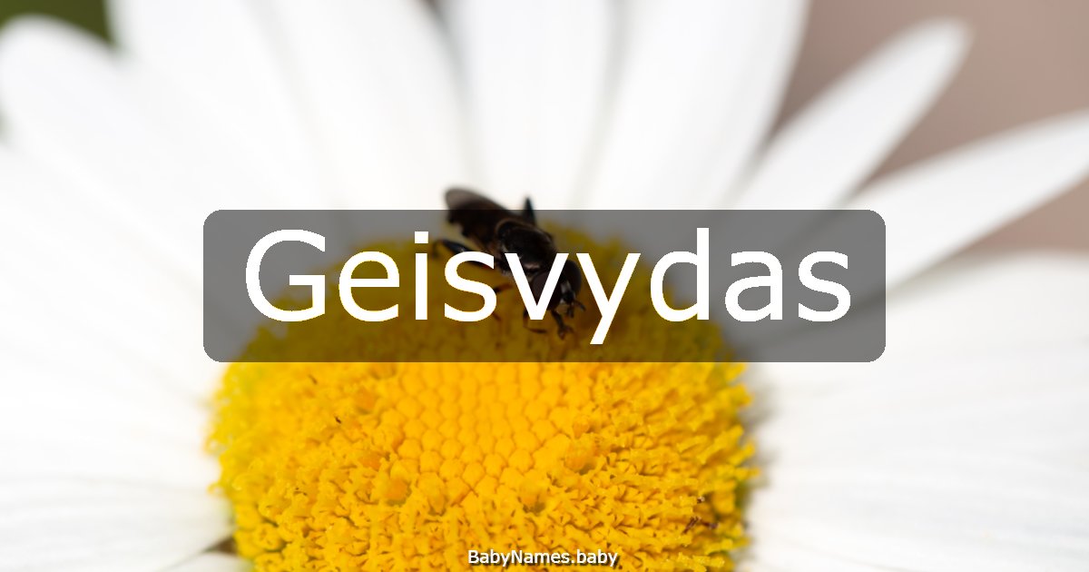 Geisvydas