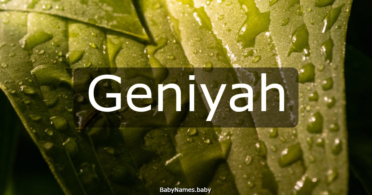 Geniyah