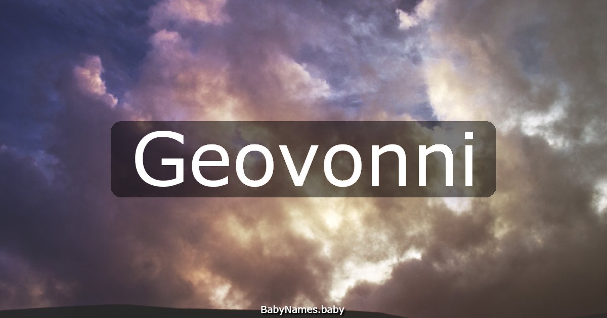 Geovonni