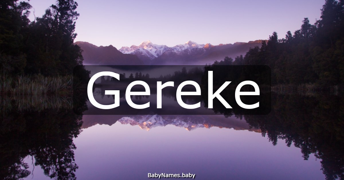 Gereke