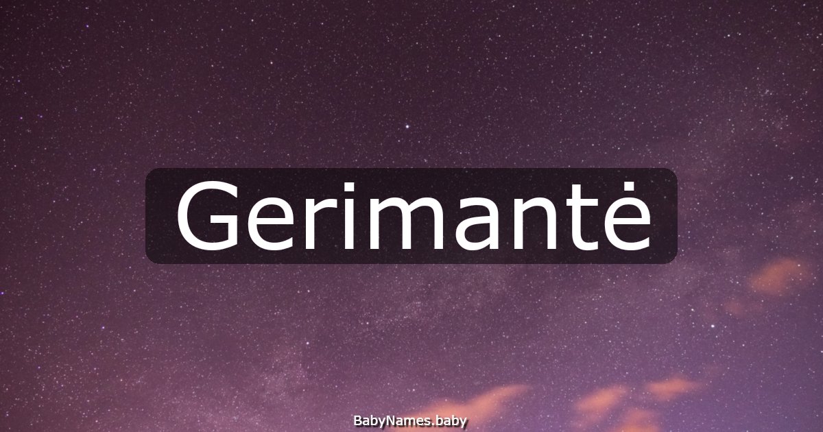 Gerimantė