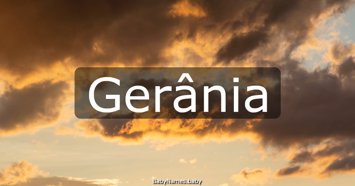 Gerânia