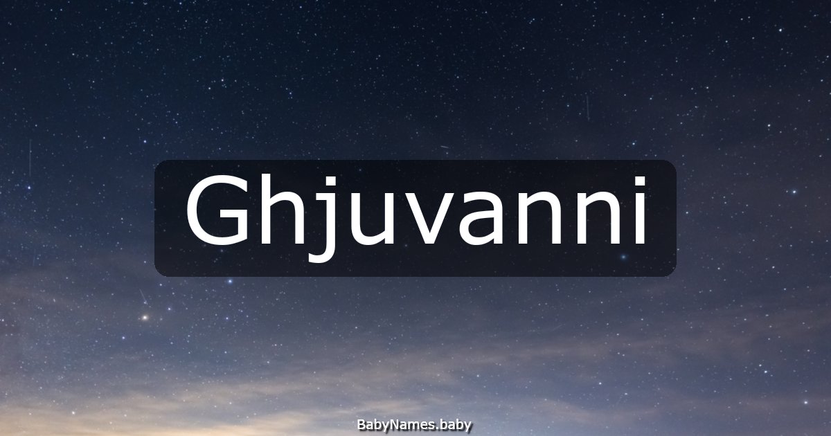Ghjuvanni