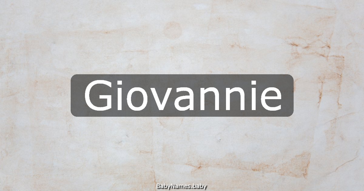 Giovannie