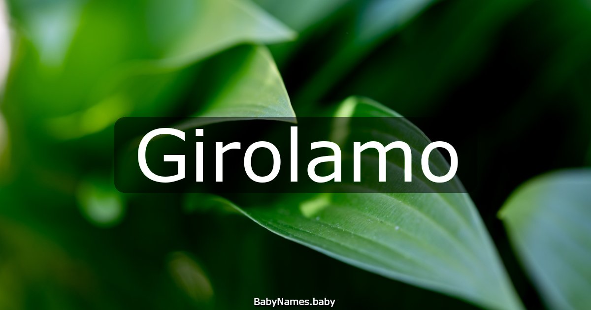 Girolamo