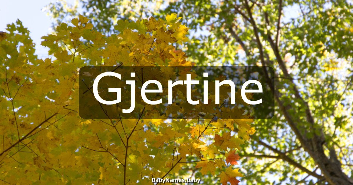 Gjertine