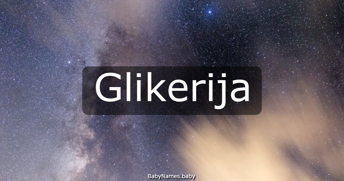 Glikerija