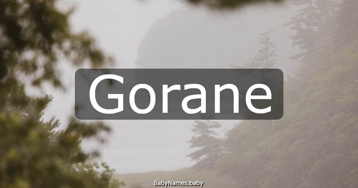 Gorane