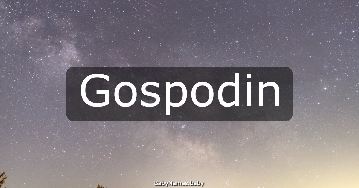 Gospodin