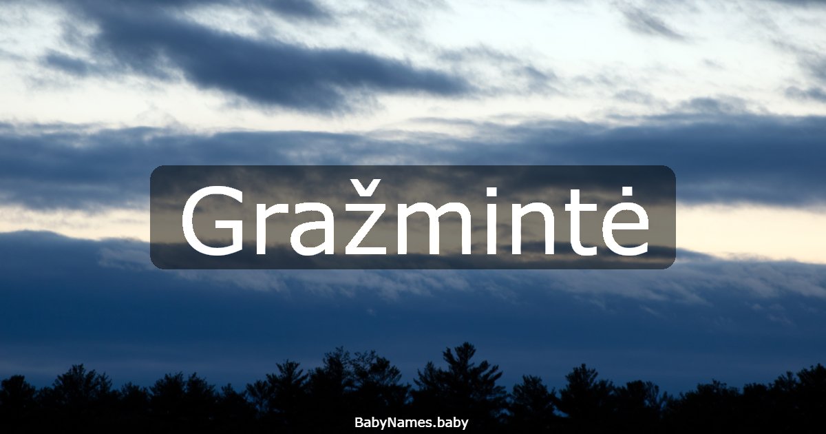 Gražmintė