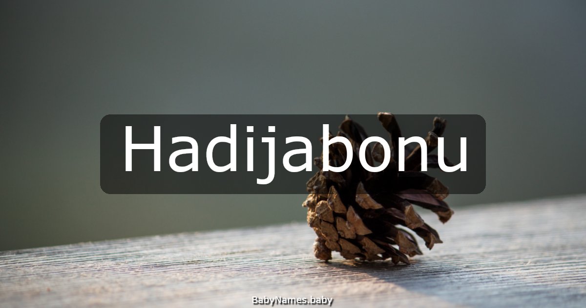 Hadijabonu