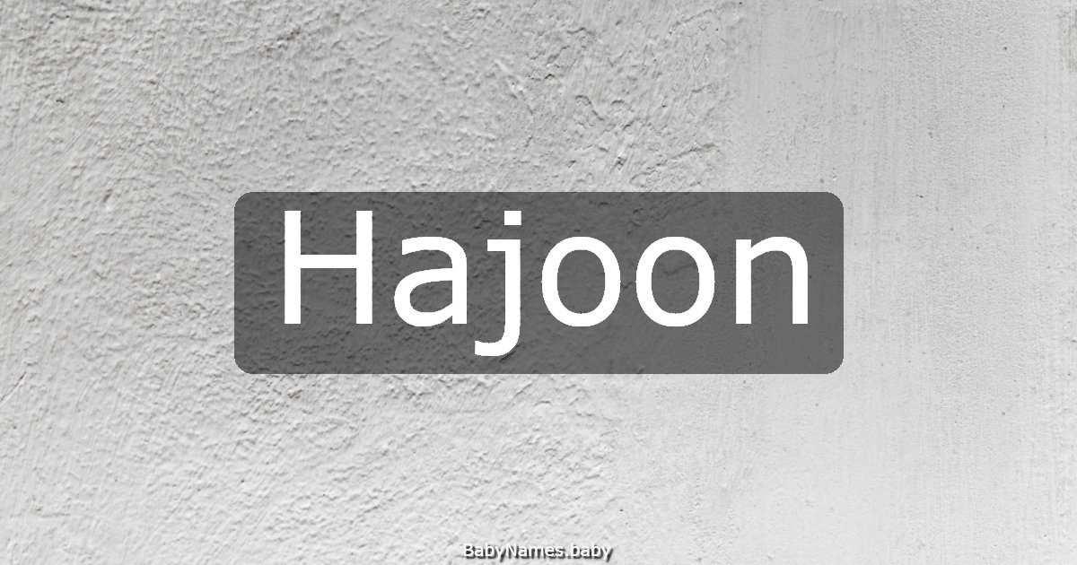 Hajoon