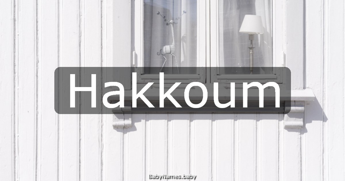 Hakkoum