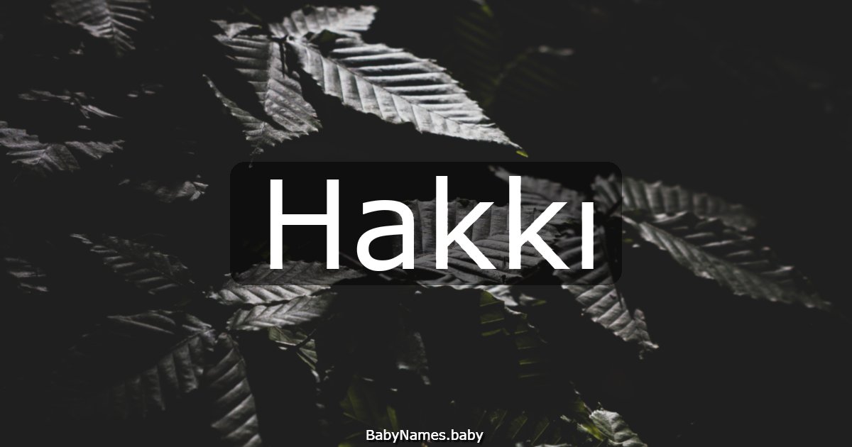 Hakkı