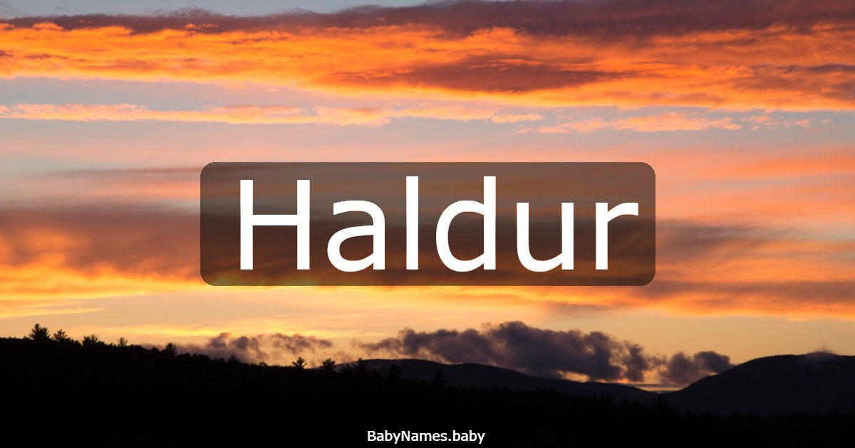 Haldur