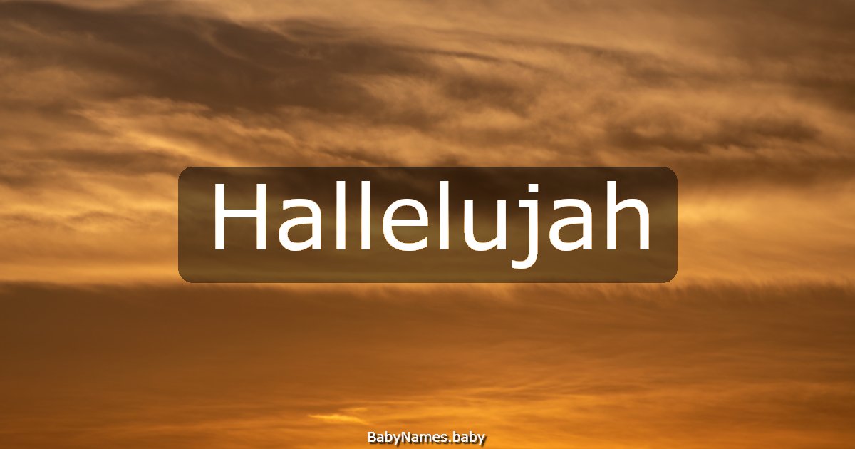 Hallelujah