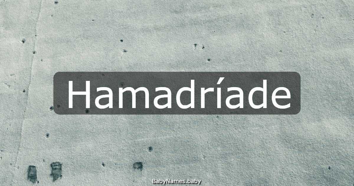 Hamadríade
