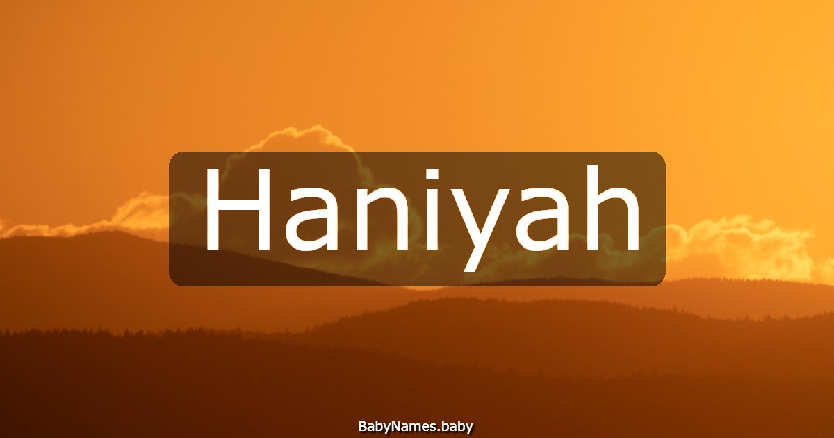 Haniyah