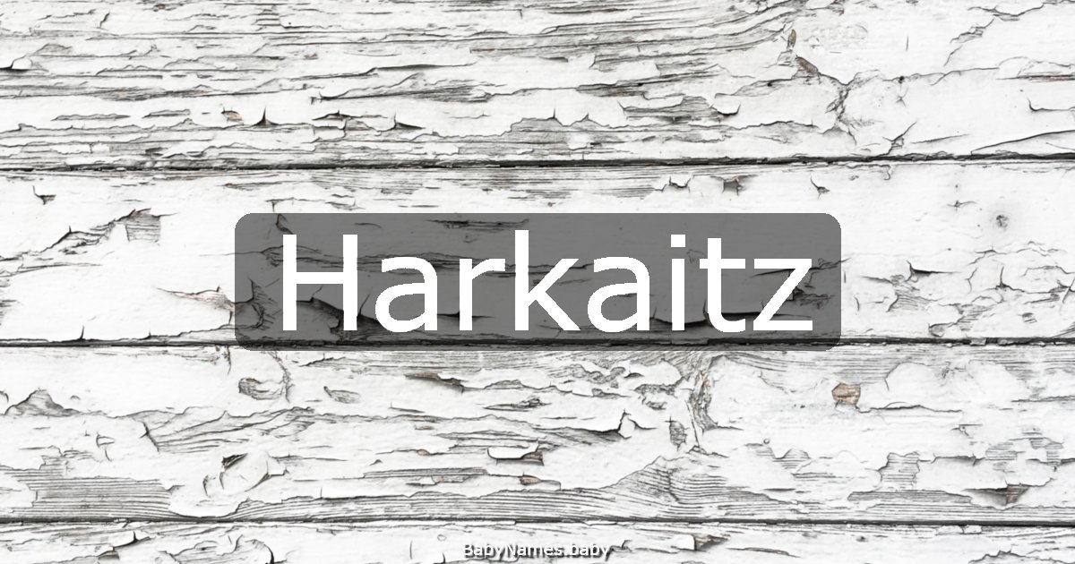 Harkaitz