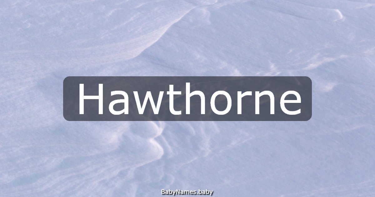 Hawthorne
